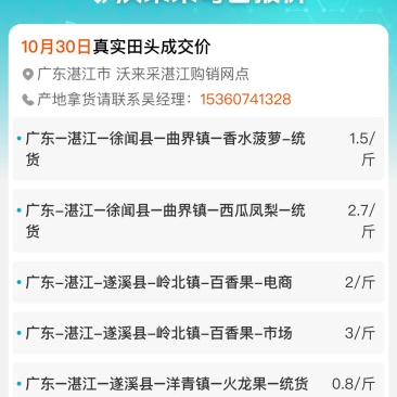 湛江产地水果，还有联系