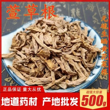 中药材萱草根野生萱草花根黄花菜根金针菜根