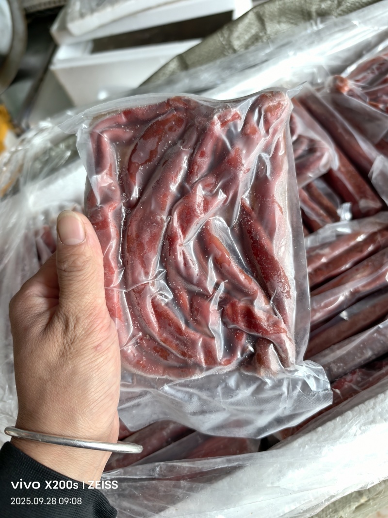 精品急冻细海肠朝鲜厚皮海肠皮原料祛脏海肠子捞汁炒酒店原料