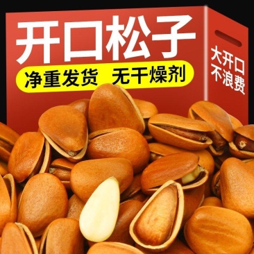 开口松子东北特产大颗粒开口原味新货坚果批发零食袋装松子