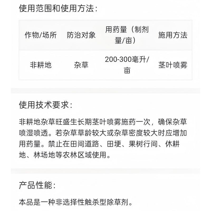 利尔化学11%精草铵膦铵盐非耕地杂草非选择触杀性农药除草