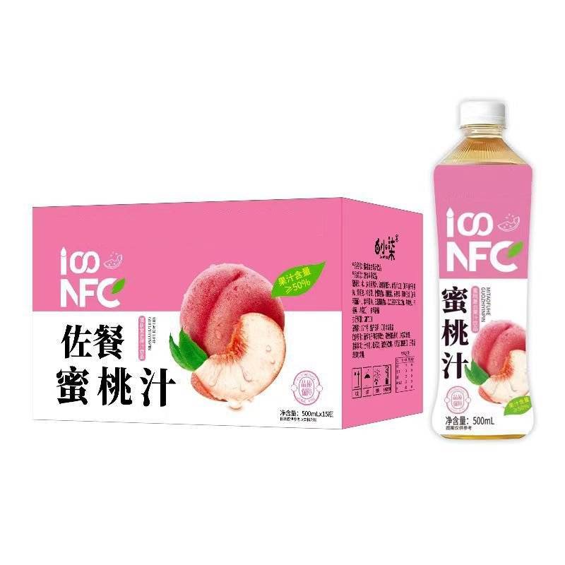 佐餐蜜桃汁果汁饮料500ml×15瓶。
