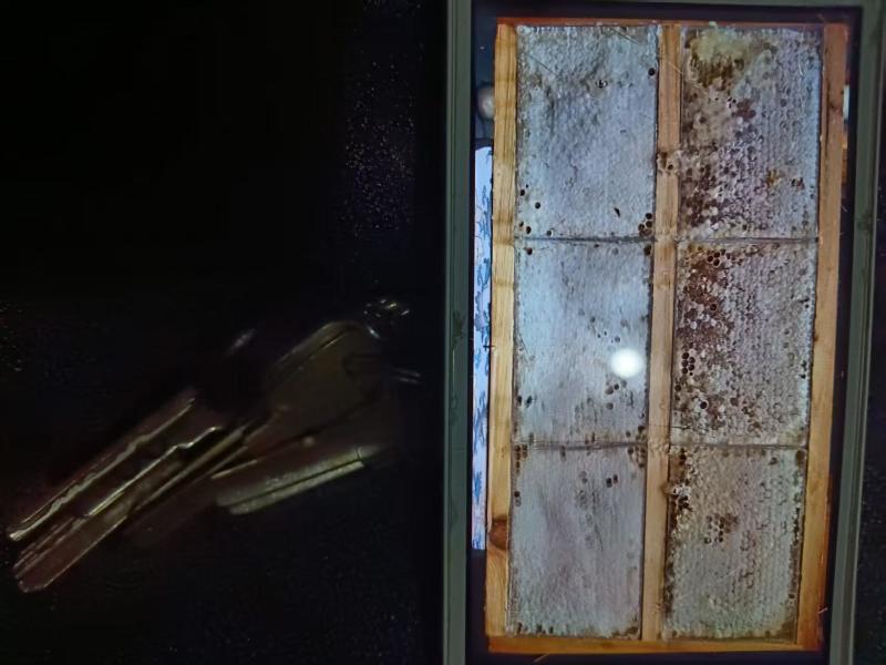 自己家人养的蜂蜜，纯蜂蜜，很浓很浓的蜂蜜，不渗水不加糖，