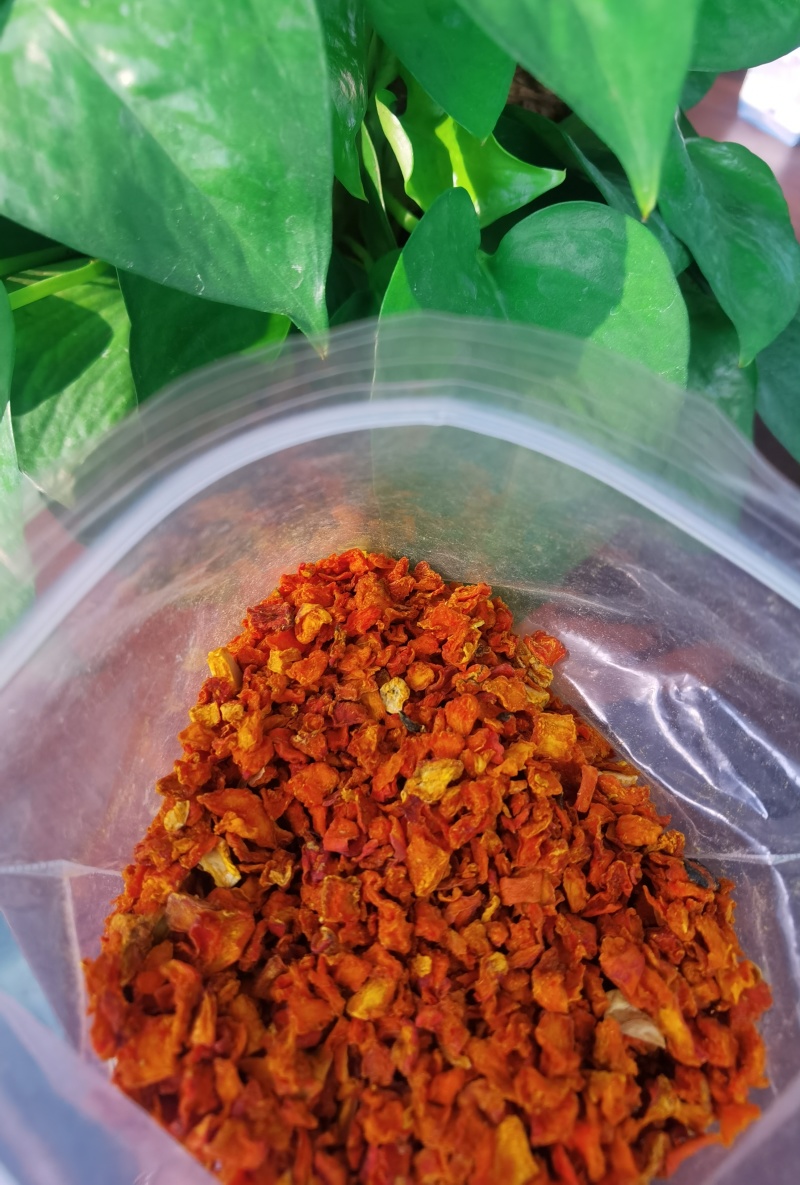 南瓜丁脱水，去皮，南瓜丁富含膳食纤维煮粥营养代餐
