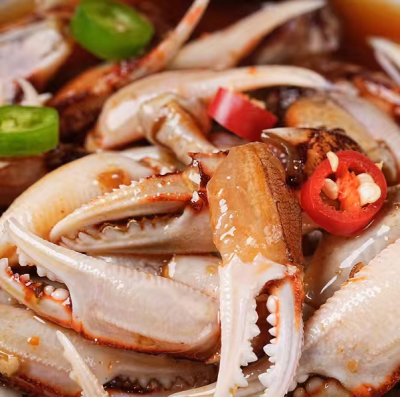 麻辣蟹钳即食螃蟹钳捞汁小海鲜