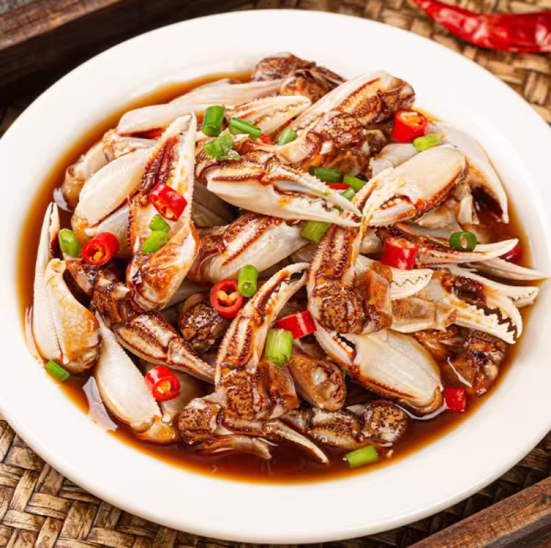 麻辣蟹钳即食螃蟹钳捞汁小海鲜