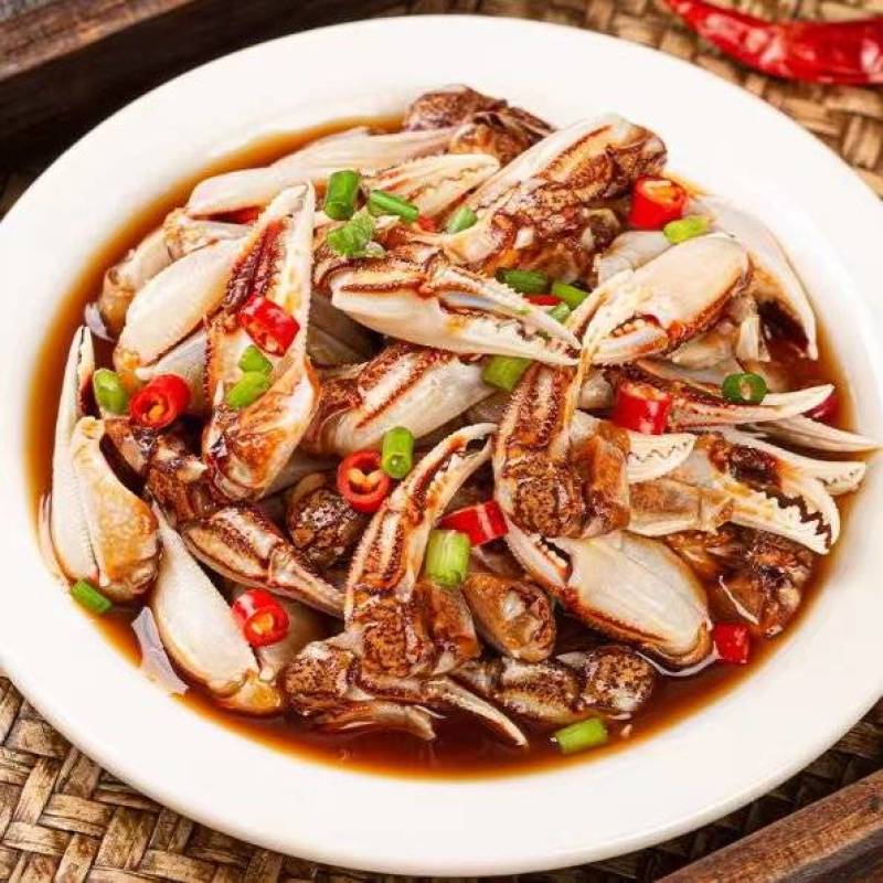 麻辣蟹钳即食螃蟹钳捞汁小海鲜