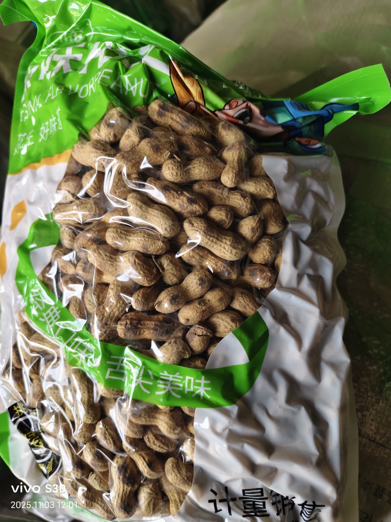 大名县海花原味干炒花生精选熟花生带壳熟花生颜色白