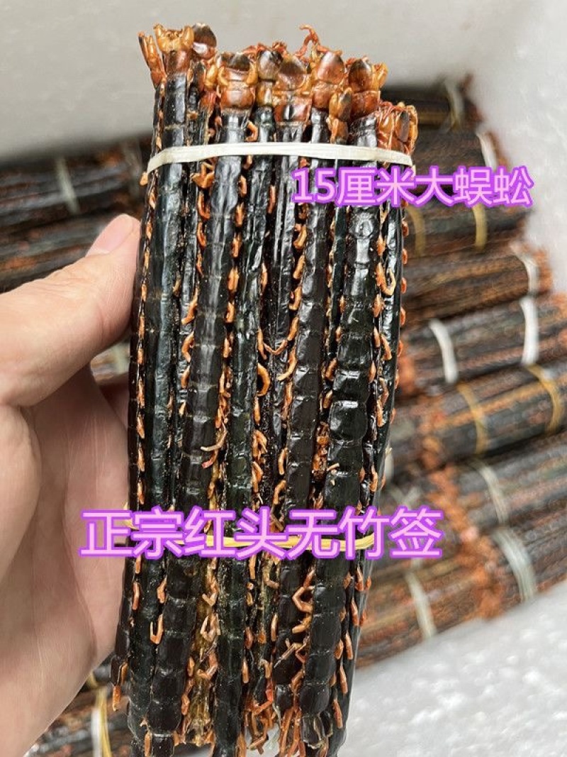 蜈蚣红头蜈蚣无竹签规格齐全中药材批发零售