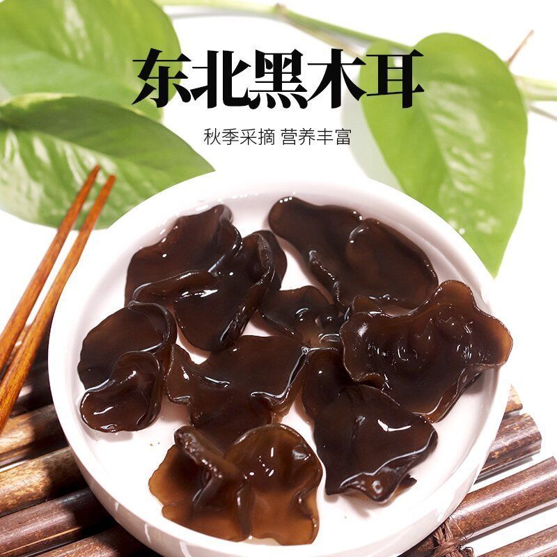【净重半斤】东北木耳特产黑木耳长白山木耳干椴木耳无根特产
