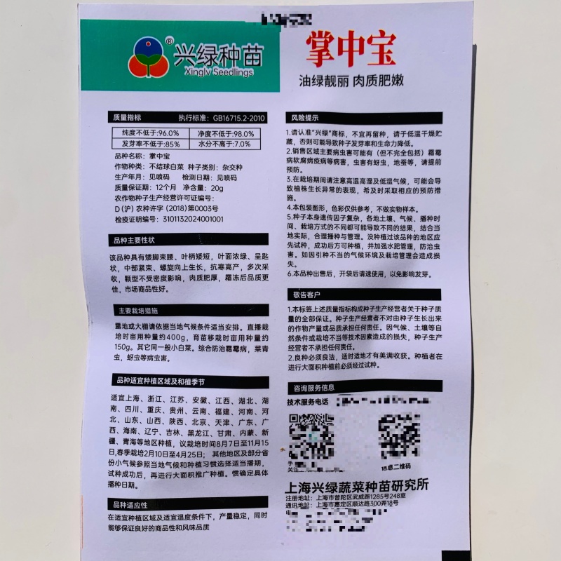 掌中宝小青仔种子上海小青菜种子油绿矮脚迷你型青梗菜种子