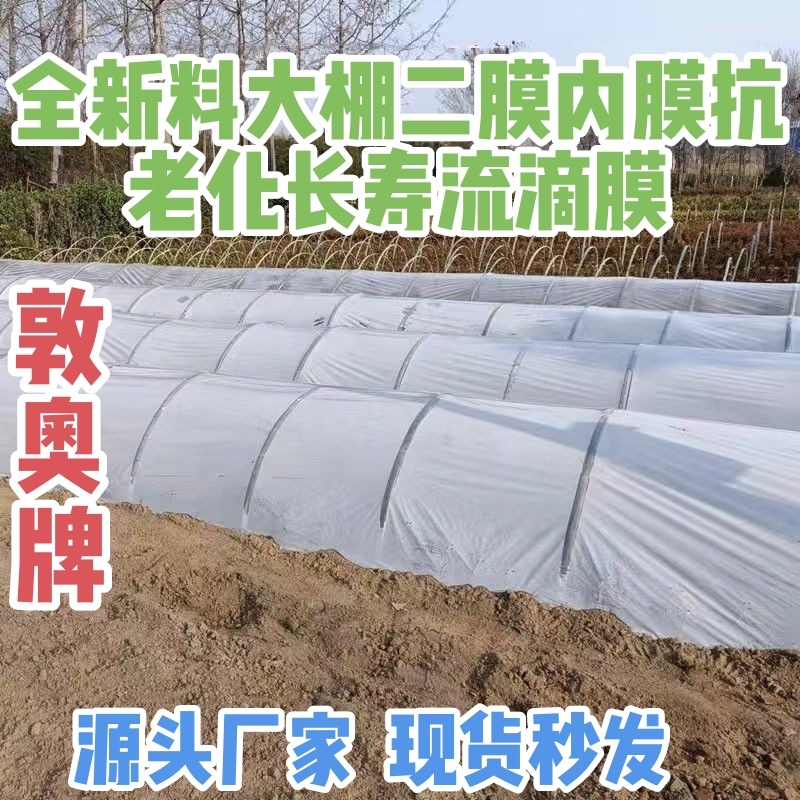 农用防寒大棚膜二膜内膜小拱棚内棚蓝色透明保温流滴4丝内棚
