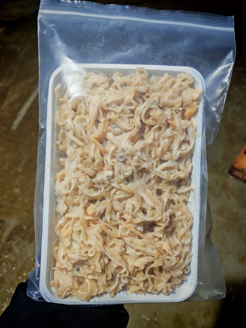 扇贝裙边食品级扇贝边冻货一斤小包装电商礼品盒**