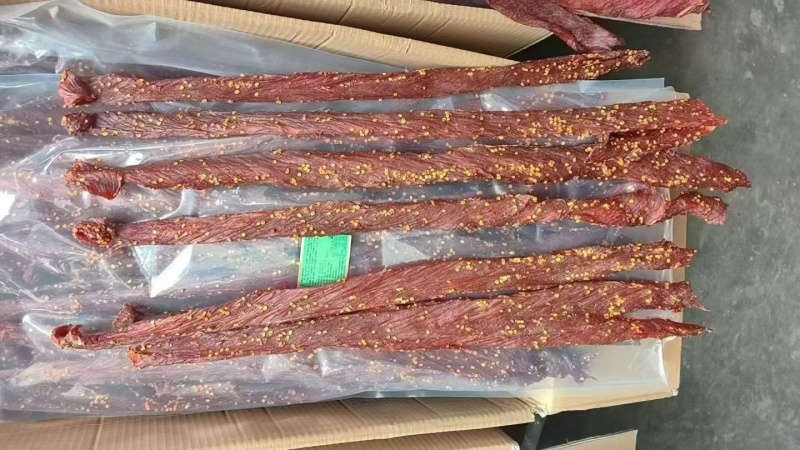 猪里脊风干肉麻辣五香两个味道，厂家直销，一件50斤