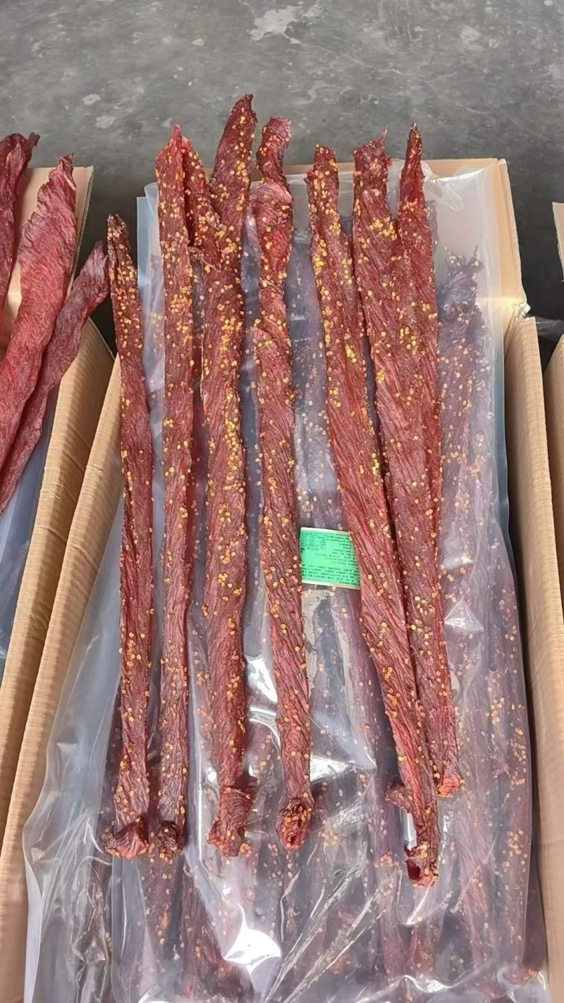 猪里脊风干肉麻辣五香两个味道，厂家直销，一件50斤