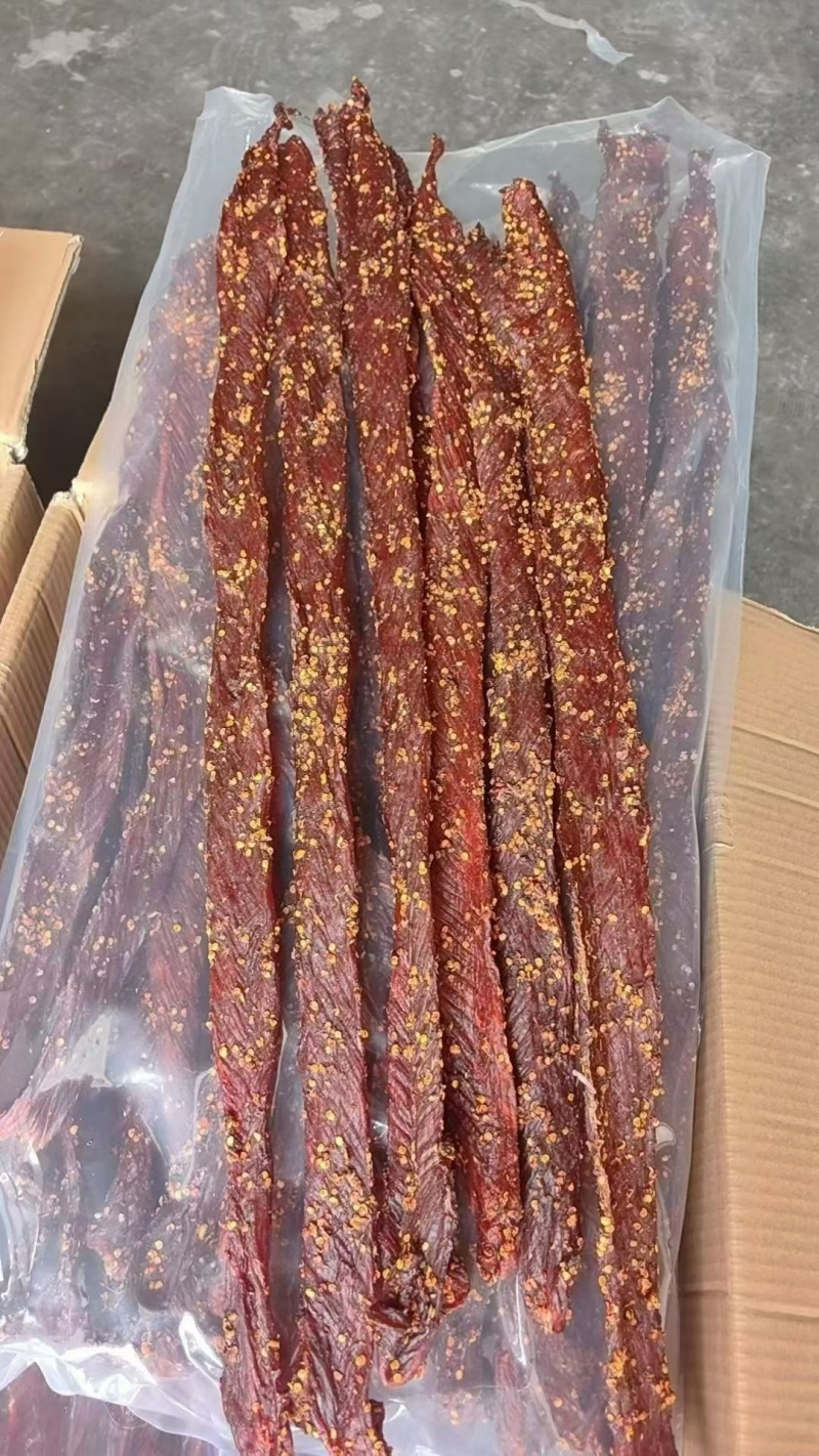 猪里脊风干肉麻辣五香两个味道，厂家直销，一件50斤