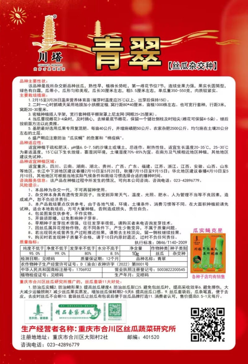 丝瓜种子青翠皮色油绿顺直强雌带瓜力强抗病高产优质
