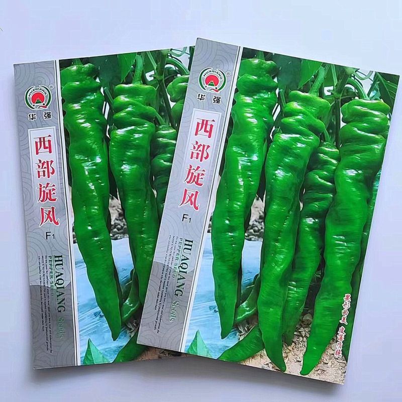 华强西部旋风辣椒种子中早熟薄皮质脆长羊角椒螺丝椒种籽春秋