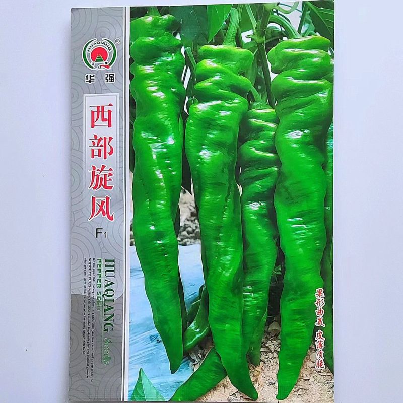 华强西部旋风辣椒种子中早熟薄皮质脆长羊角椒螺丝椒种籽春秋