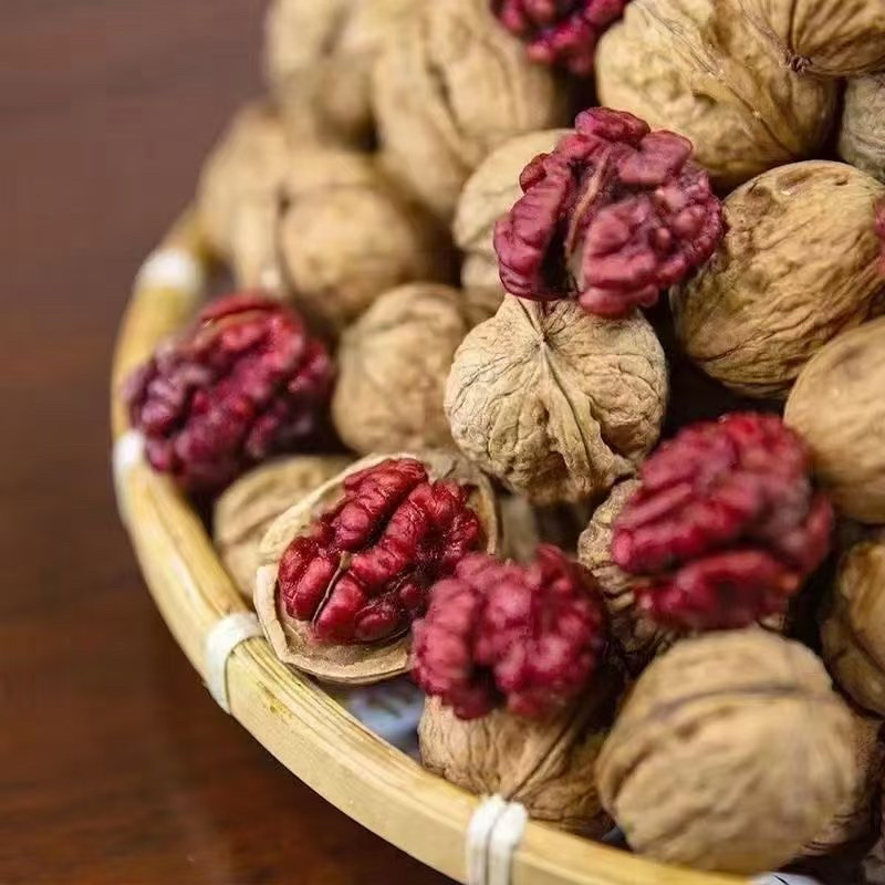 紫米核桃红米核桃春花果大果核桃饱满薄皮核桃现货批发代发