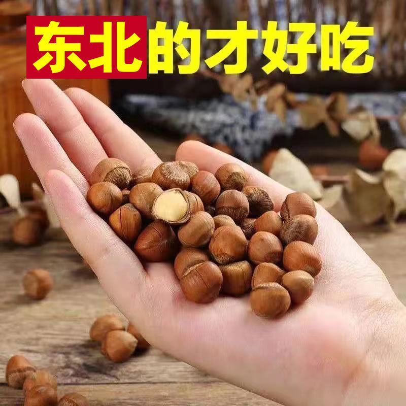 新货东北开口大榛子薄皮特大榛子原味炒熟坚果特产袋装批发
