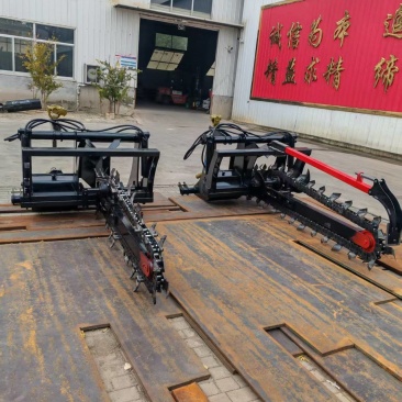 东方红1504带微爬配套工程管道链条式开沟机多功能开沟机
