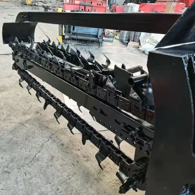 东方红1504带微爬配套工程管道链条式开沟机多功能开沟机