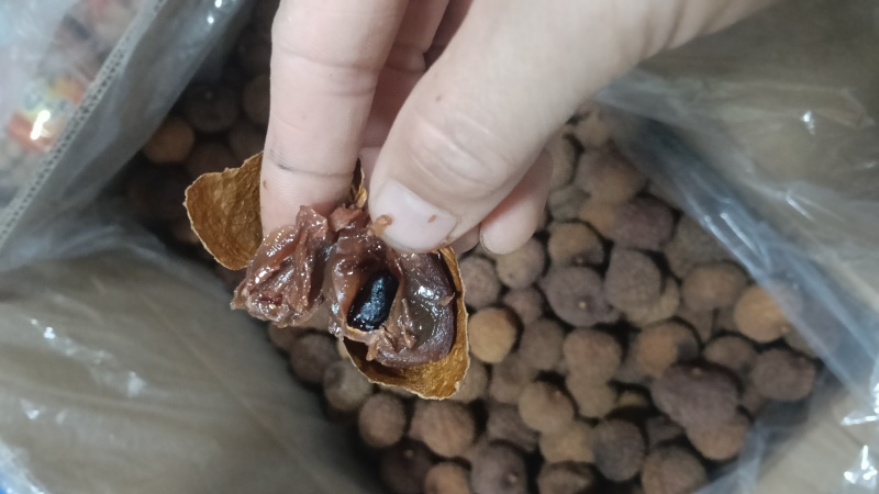.广西博白鸡嘴荔枝干无硫材火烤软糯香甜批发零售