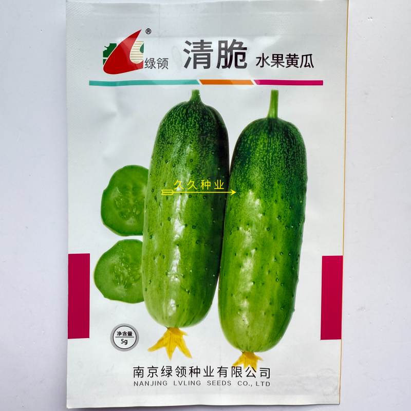 绿领清脆水果黄瓜种子籽早熟短棒型翠绿薄皮脆甜爽口