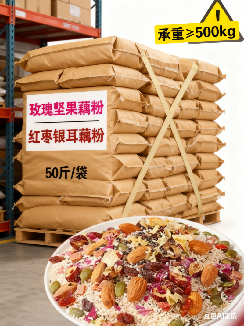散装大袋藕粉颗粒批发，适合商超零售等多渠道销售