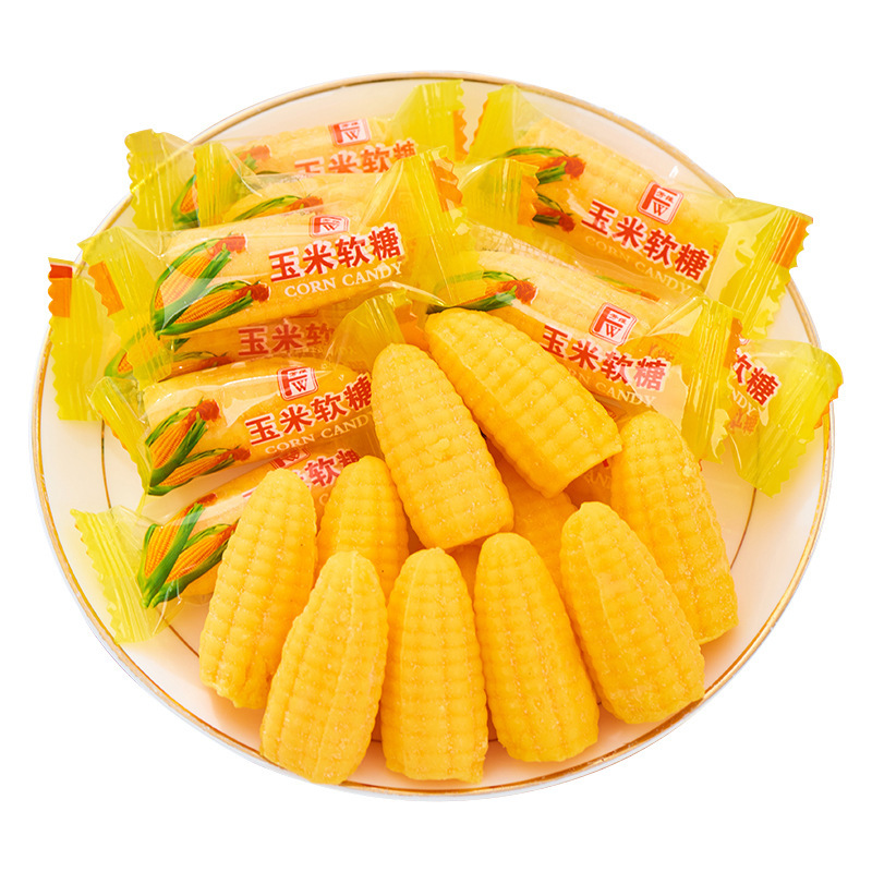玉米软糖结婚喜糖8090后老式怀旧橡皮糖休闲儿童小零食品