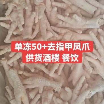 纯干去指甲凤爪去指甲切半凤爪鸡爪加工厂专用一级原料