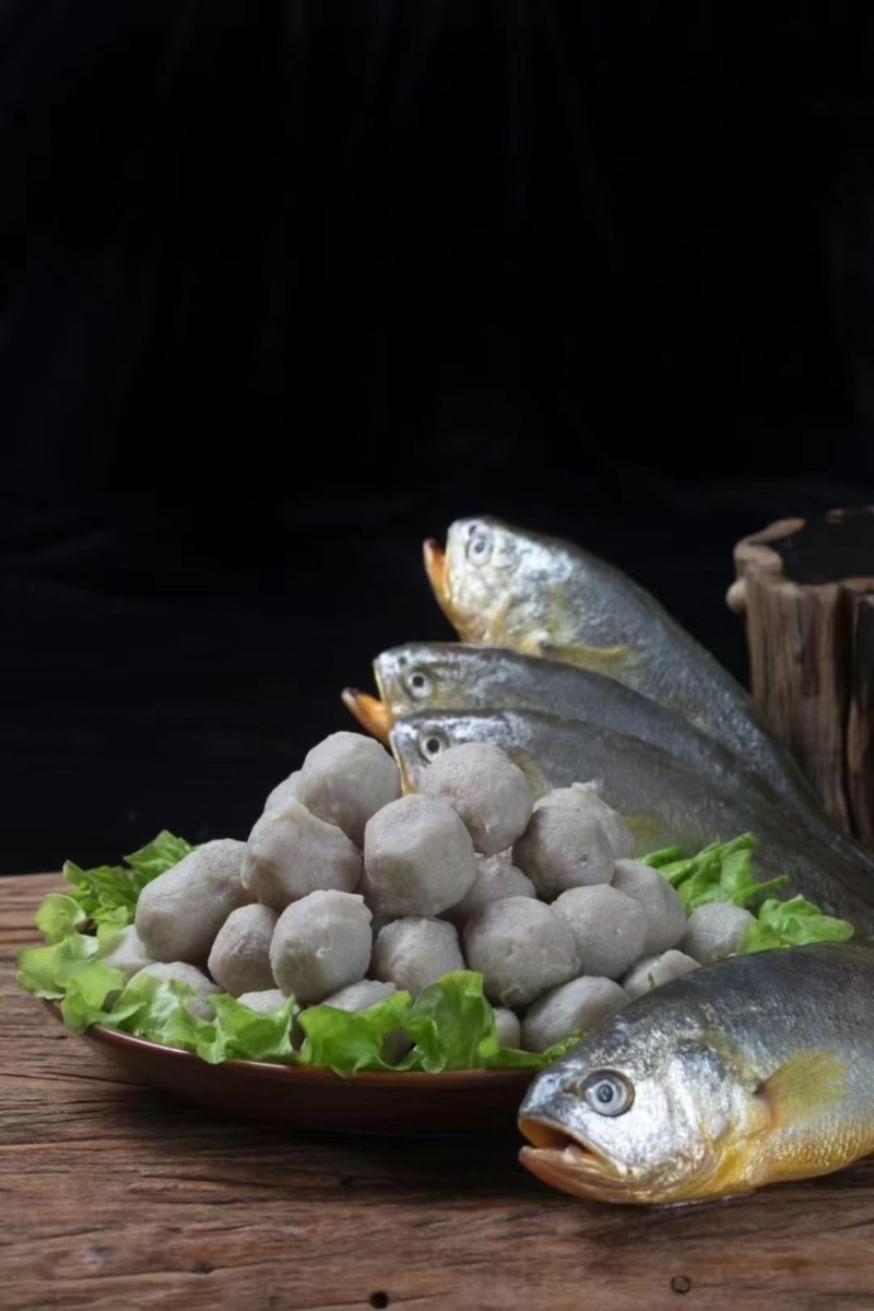 新鲜黄花鱼丸马鲛鱼丸海鲜丸子火锅食材火锅丸鲜嫩鱼丸手工