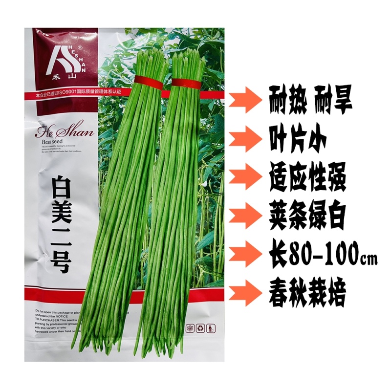 翠豇1号长豇豆种籽结荚多产量高春秋基地大田播种长豆角种籽