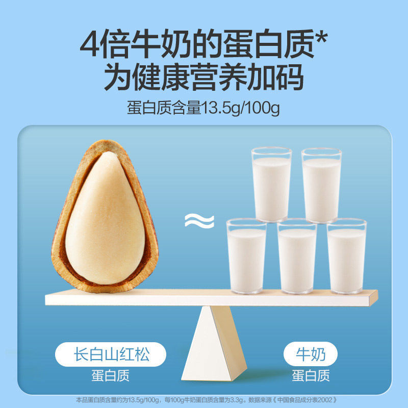【净含量420g】良品铺子东北红松罐装大颗粒干果松子开口