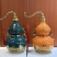 福禄葫芦瓶，釉色雅致，描金精美，“福禄临门”字样与吉祥纹