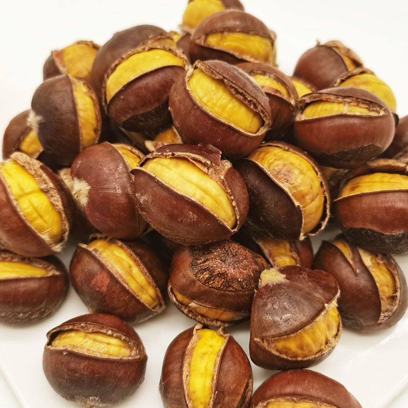 开口栗子熟板栗即食新鲜原味野生带壳现发坚果休闲零食批发
