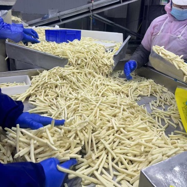 过油半熟冷冻半成品薯条，麦肯细薯