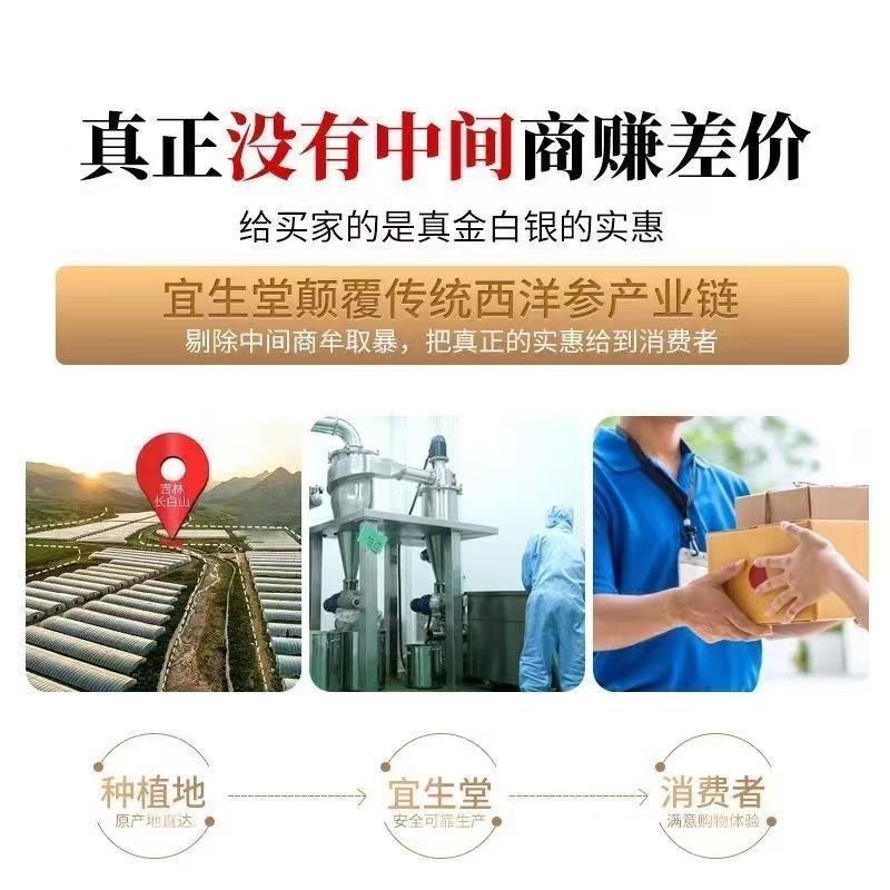 2瓶送礼品袋正品西洋参粉250克正宗长白山西洋参超细粉