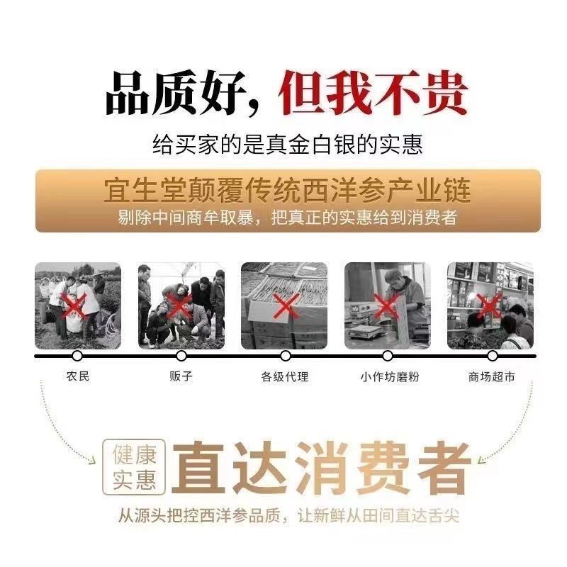2瓶送礼品袋正品西洋参粉250克正宗长白山西洋参超细粉