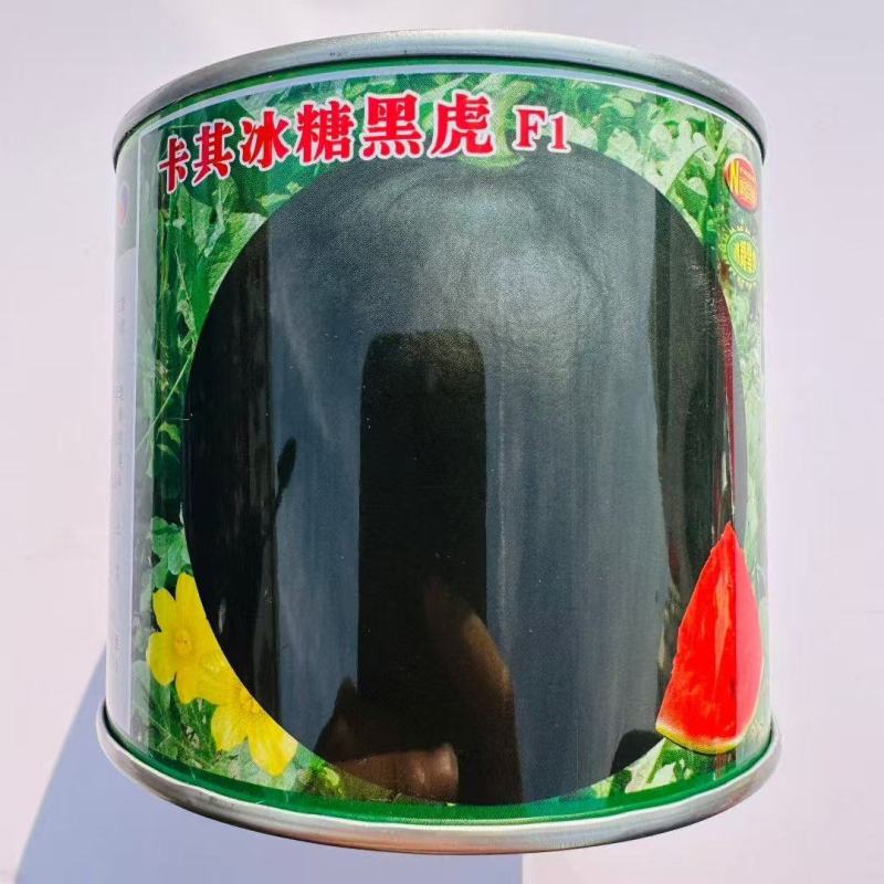 卡其冰糖黑虎西瓜种子中早熟果皮黑绿色果肉艳红西瓜种子