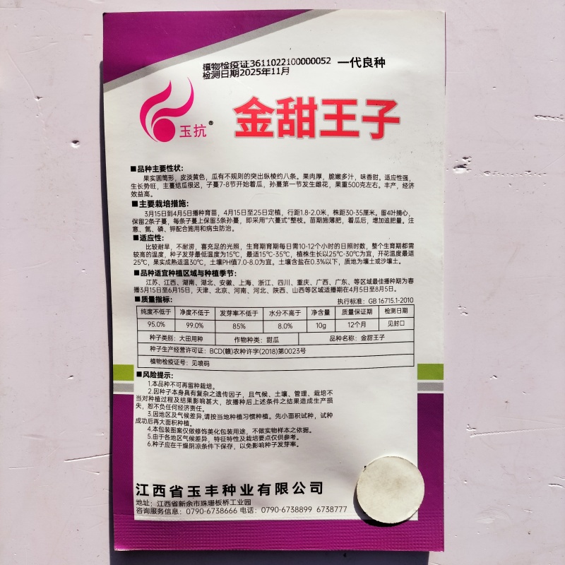 金甜王子脆嫩多汁味香甜肉厚适应性强丰产耐旱黄皮优质甜瓜