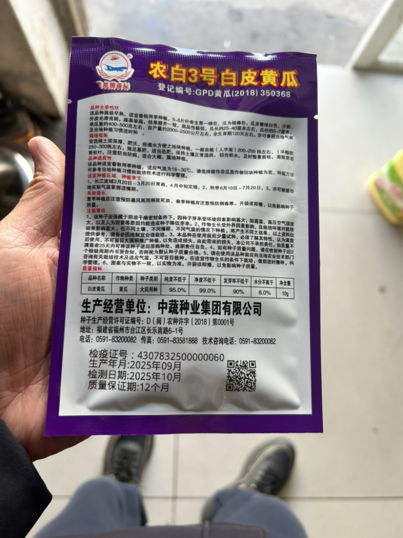 中蔬农白三号白皮黄瓜种子早熟雌花多甜脆水果黄瓜