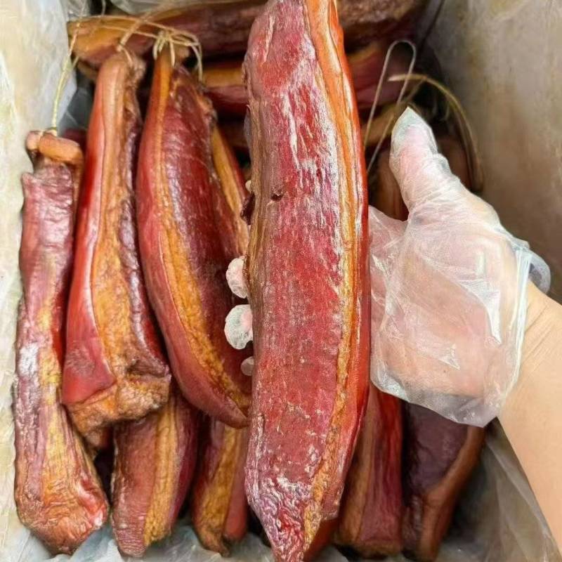 腊肉烟熏腊排五花腊肉二刀腊肉地摊赶集展销会厂家一手货源