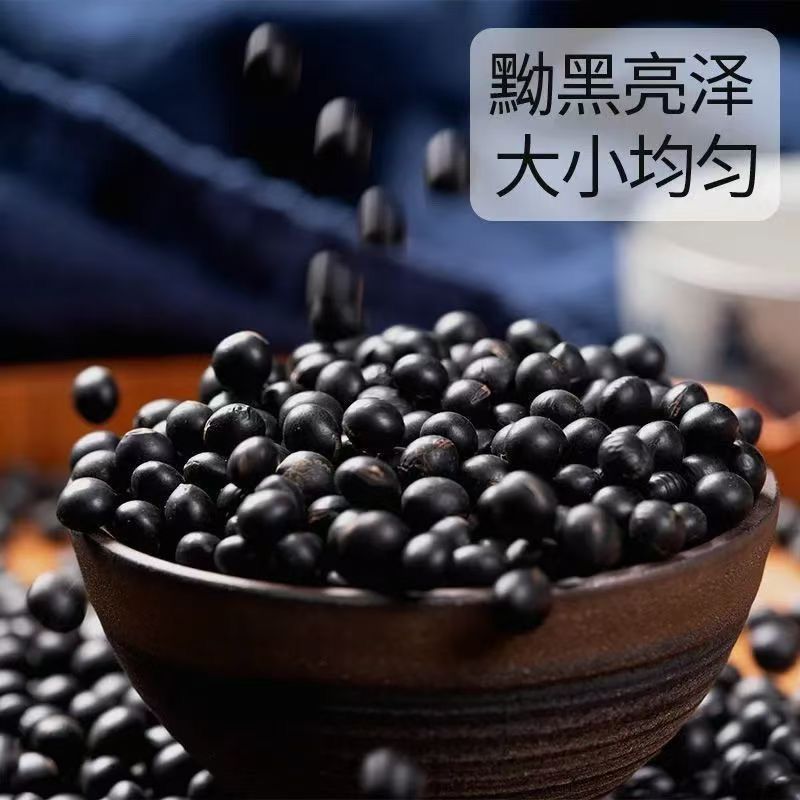 【今年新豆】东北新货优质绿芯黑豆农家黑豆浆可发芽豆浆批发