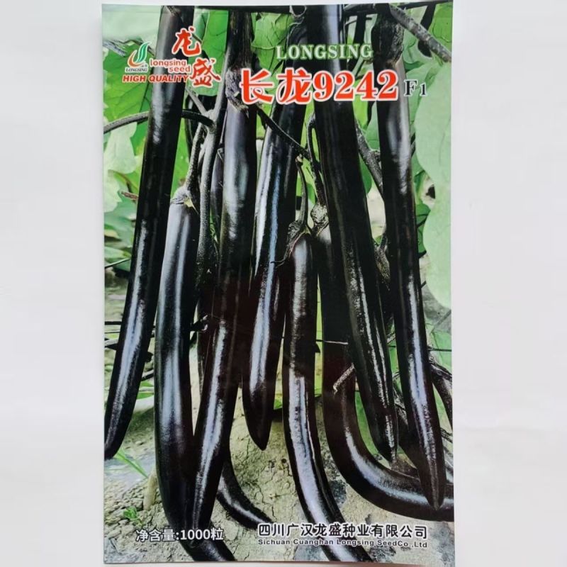 长龙9242长线茄种子杂交品种油黑亮丽耐老化鲜嫩细长茄种