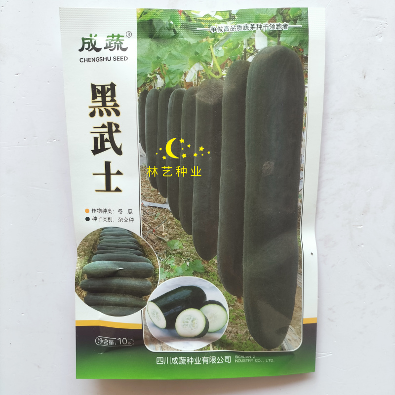 黑武士冬瓜种子炮弹形墨绿色老式高钙进口不辣当季种植