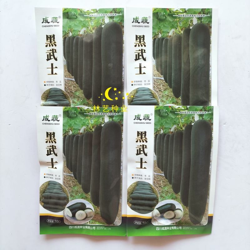 黑武士冬瓜种子炮弹形墨绿色老式高钙进口不辣当季种植