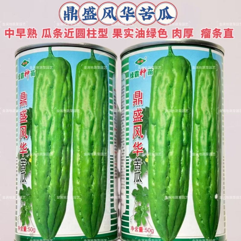 鼎盛风华苦瓜种子中早熟果实油绿色肉厚苦瓜种子瘤条直肉苦瓜