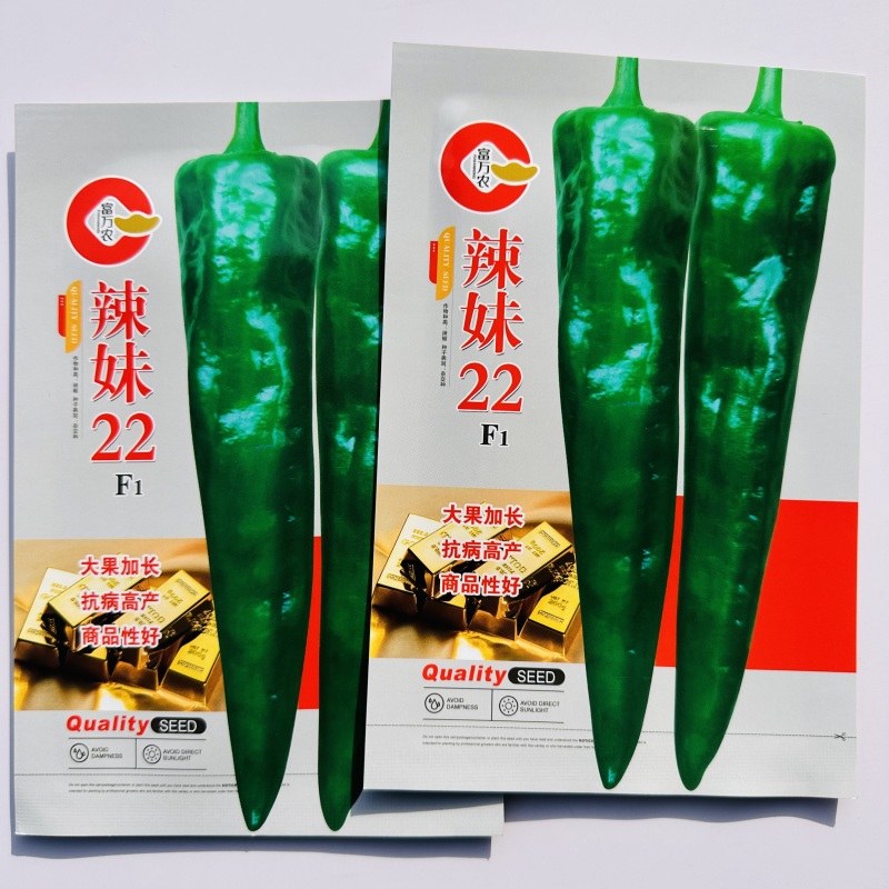 辣妹22升级大果加长辣妹子种子超辣辣椒种籽特辣青红两用